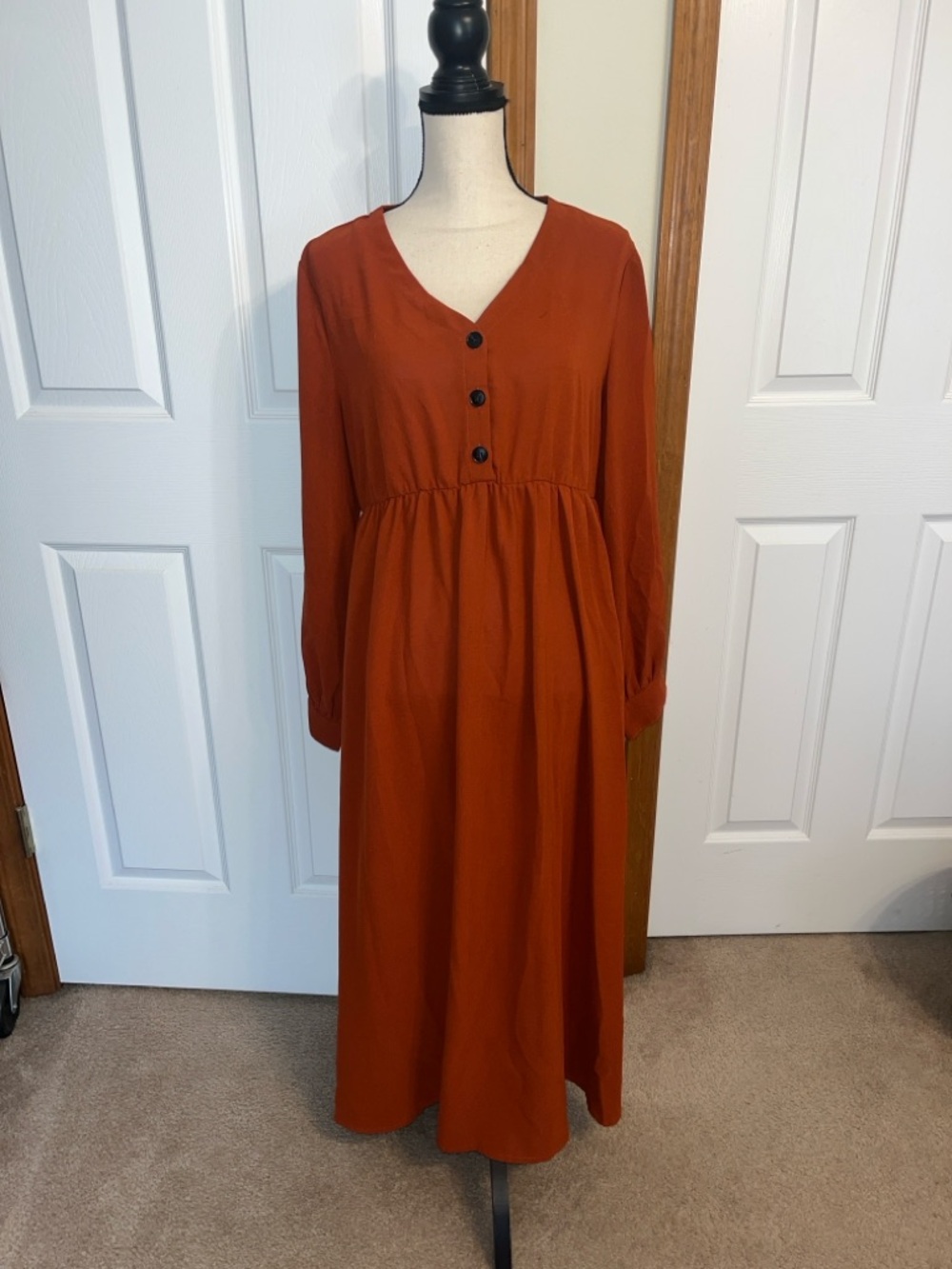 Shein Orange Maxi Dress